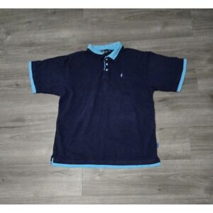 VTG Polo By Ralph Lauren Shirt Mens 2XL‎ Blue Short Sleeve Layered Made In USA
